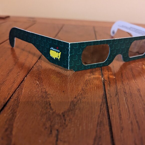 Masters Tourney Eclipse Glasses BENT + Spectator Guide ISO CE12312-2 Certified - Picture 10 of 12